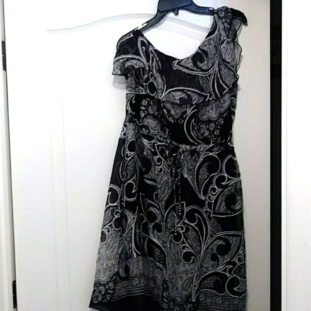 New York & Company One Shoulder Dress